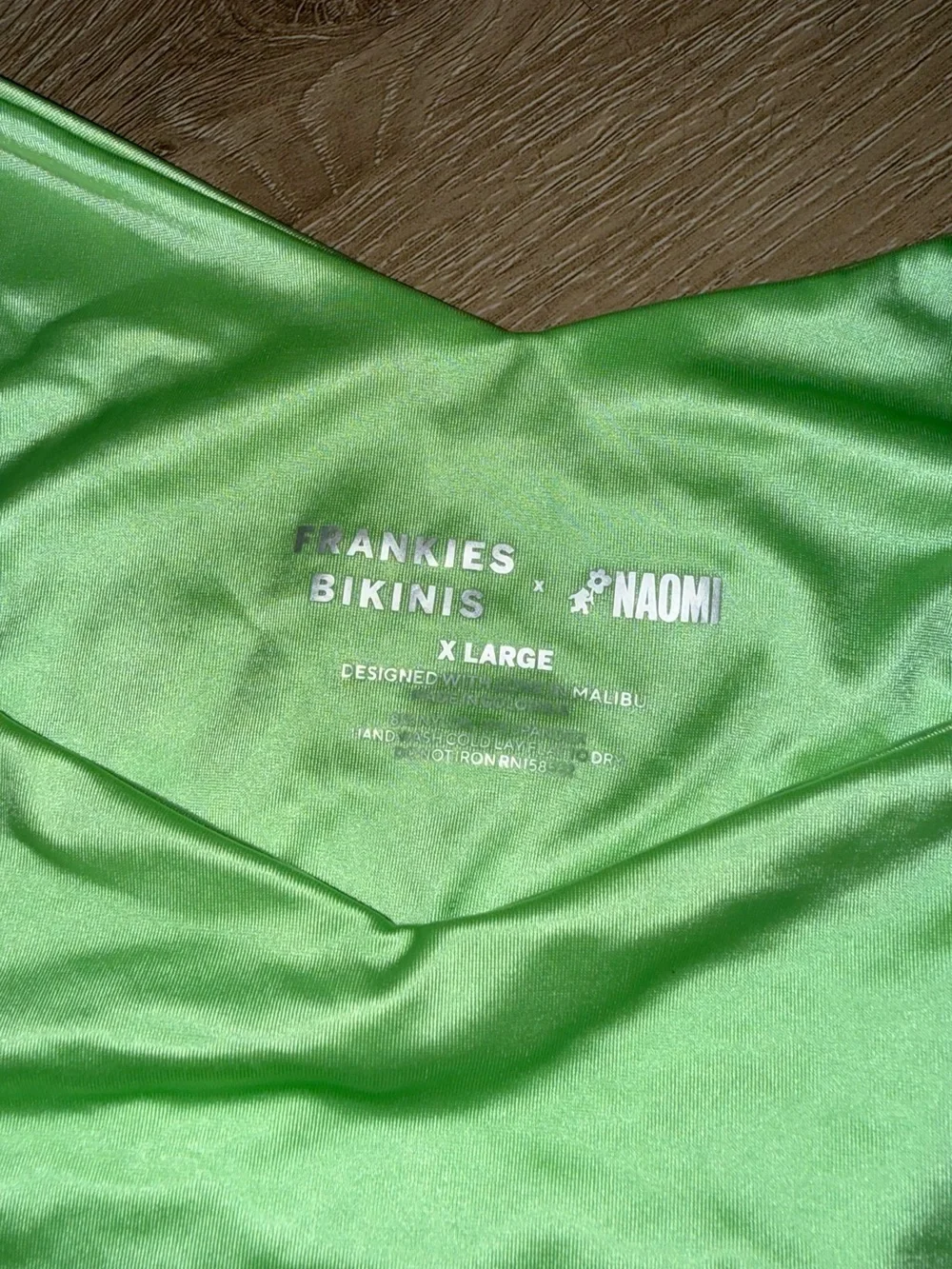 Frankie's Bikinis Neon Green Swim Top